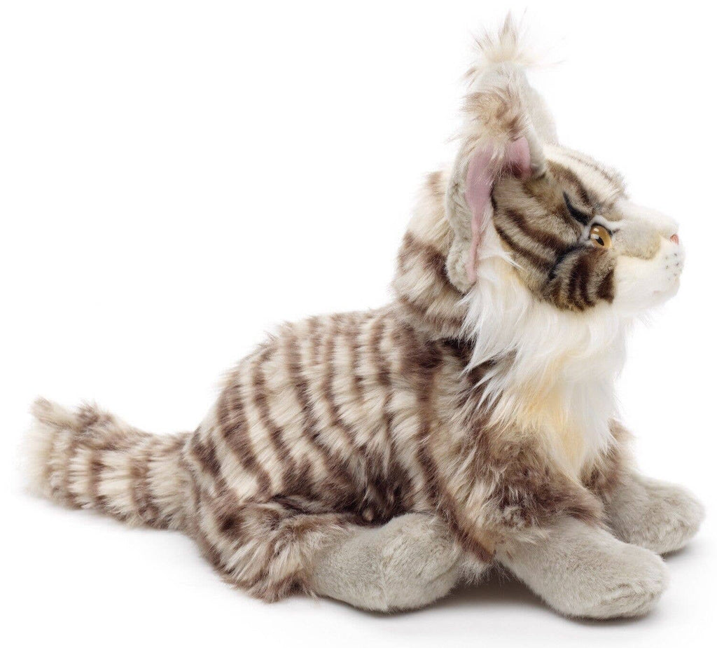 Peluche Chat Maine coon assis (gris) Uni Toys