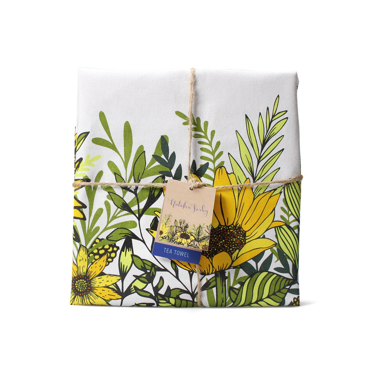 Sac à torchons en coton recyclé Sunflowers Bee Honey