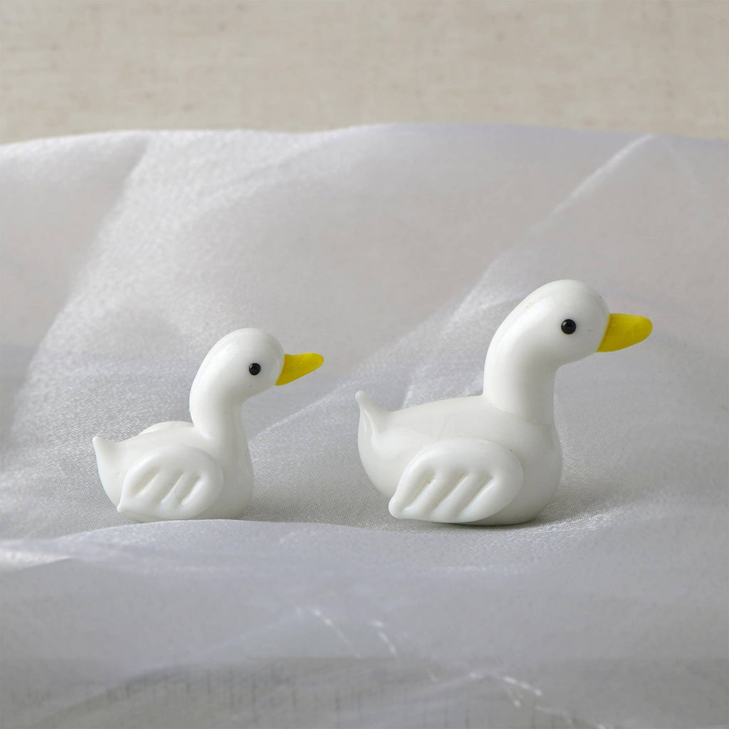Figurine en verre Canards Blancs 2-Pack