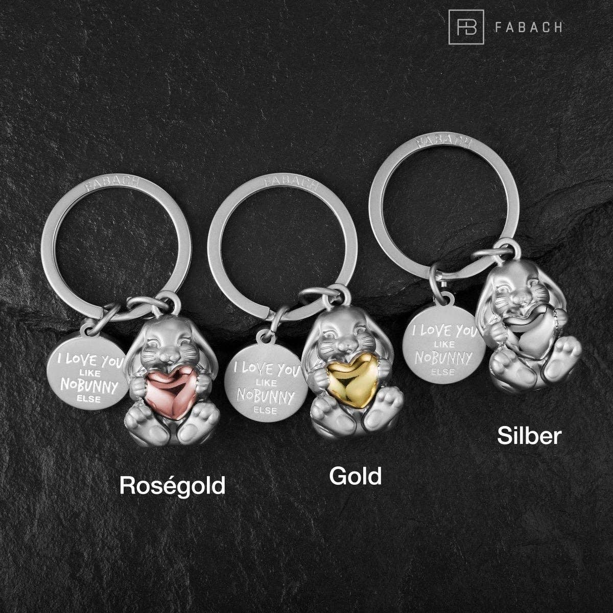 Rabbit Bunny key ring “I love you like nobunny else”