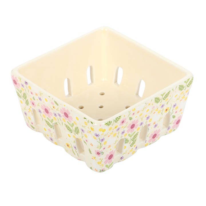 Panier à baies en céramique à motif Canards floral