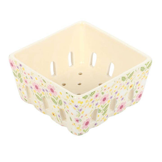 Panier à baies en céramique à motif Canards floral