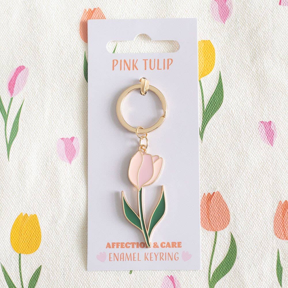Porte-clés Tulipe Rose