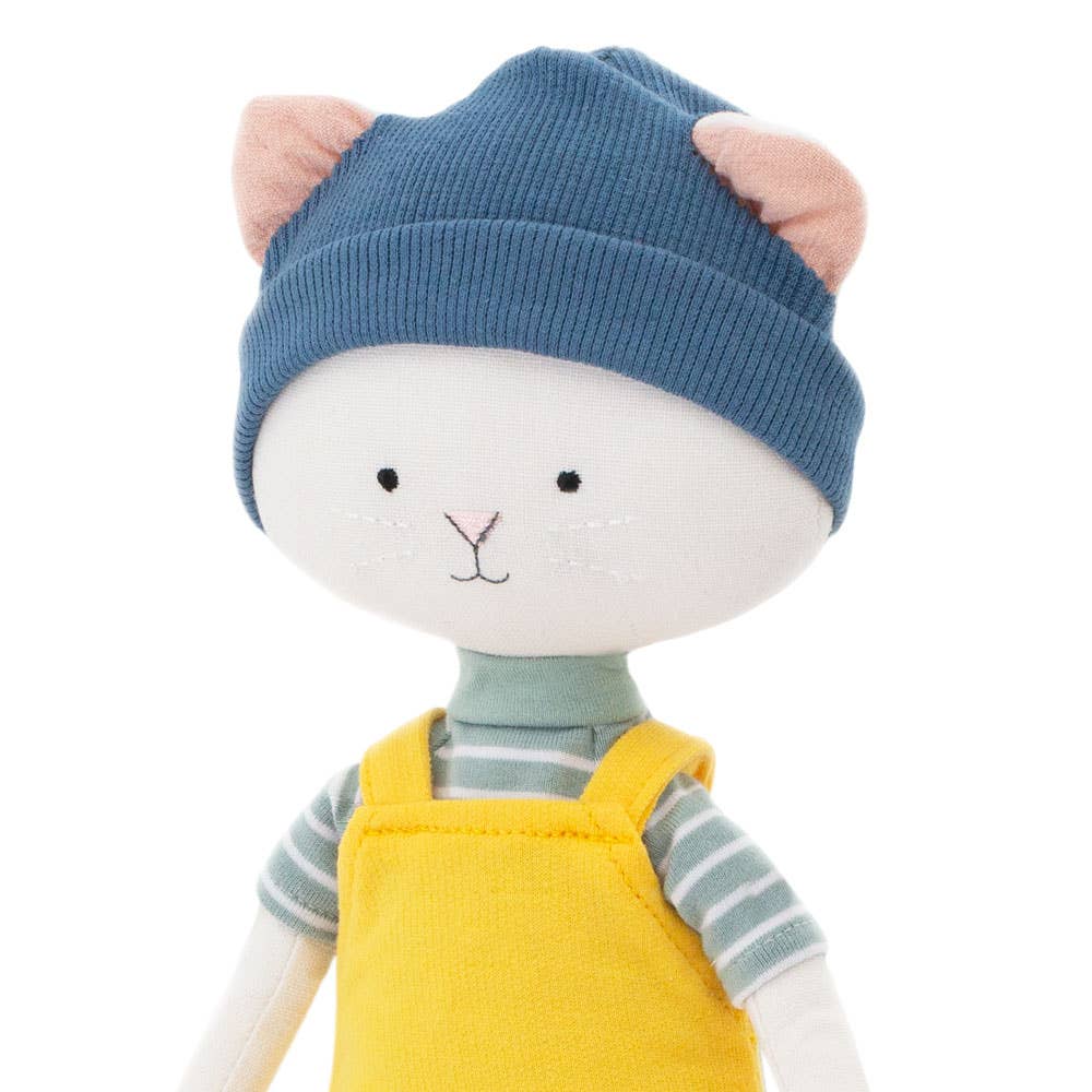 Peluche coton Cotti Motti Nicky le Chat - 29 cm - dès la naissance