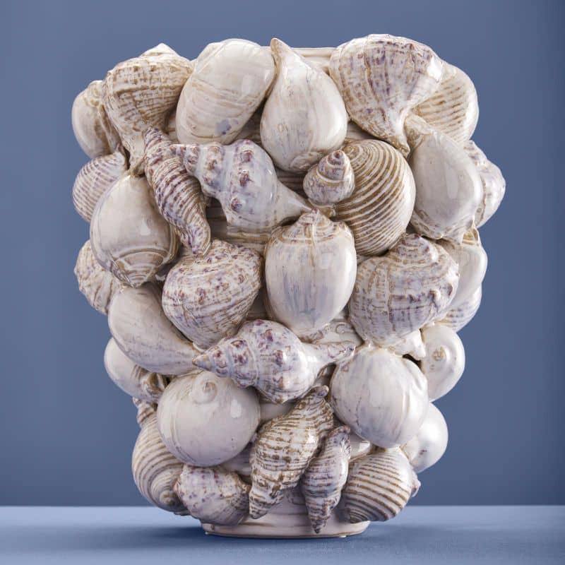 Vase Coquillages, Grès Naturel M