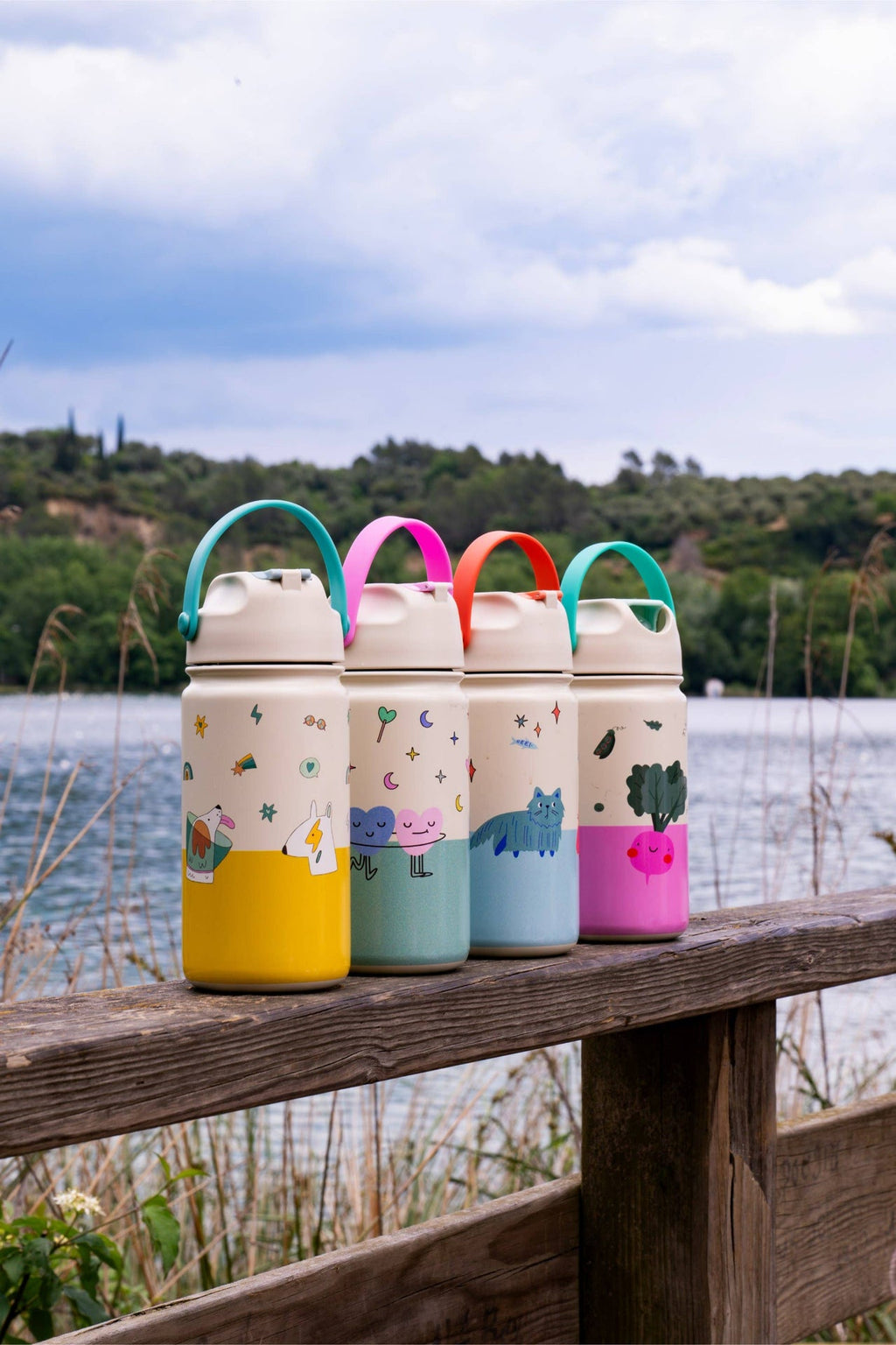 Bouteille Isotherme en Acier Inoxydable pour Enfants Chiens Amusants