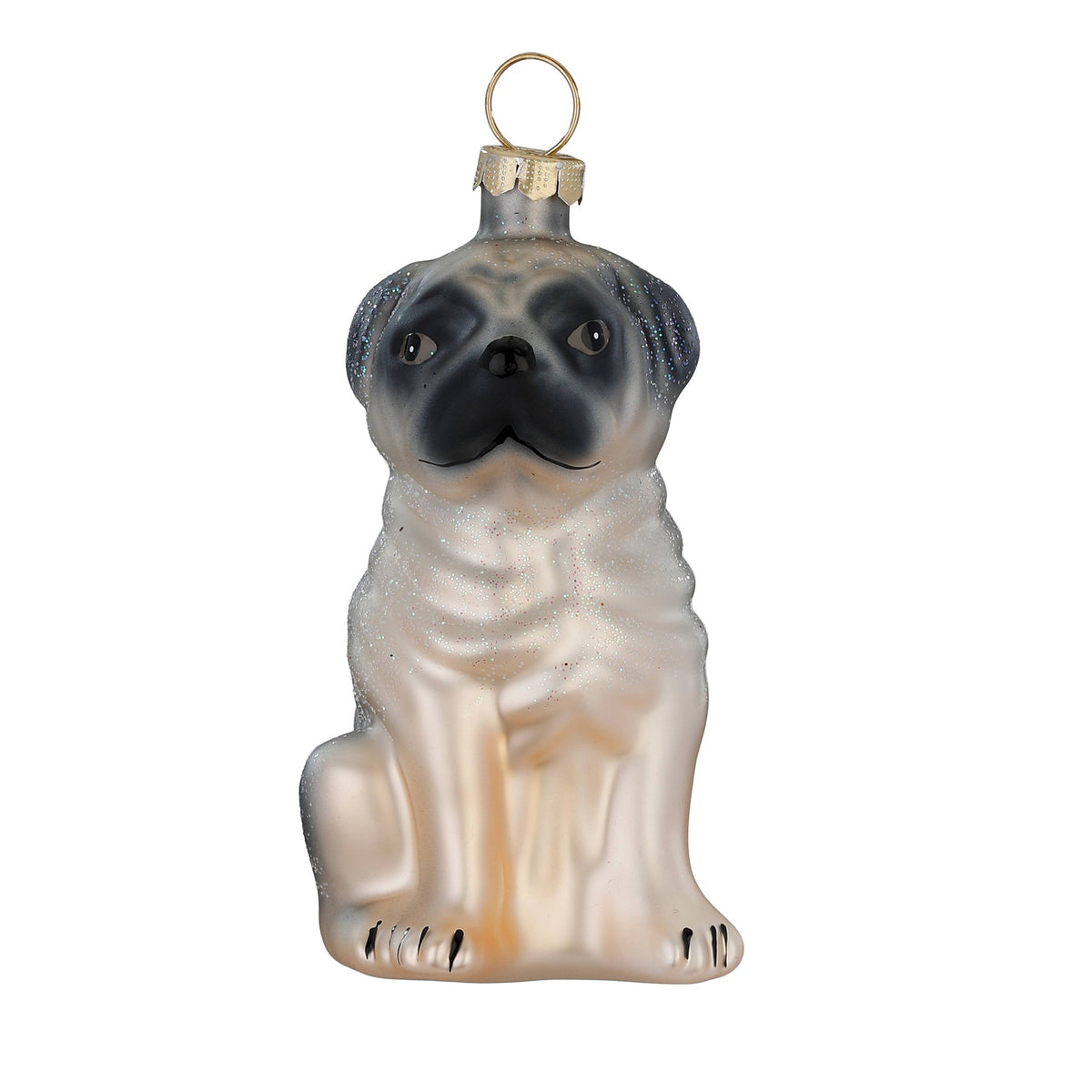 Ornement de Noël carlin, verre, 7,5 cm – Holly & Jolly