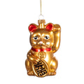 Boule de Noël Chat Chanceux Doré