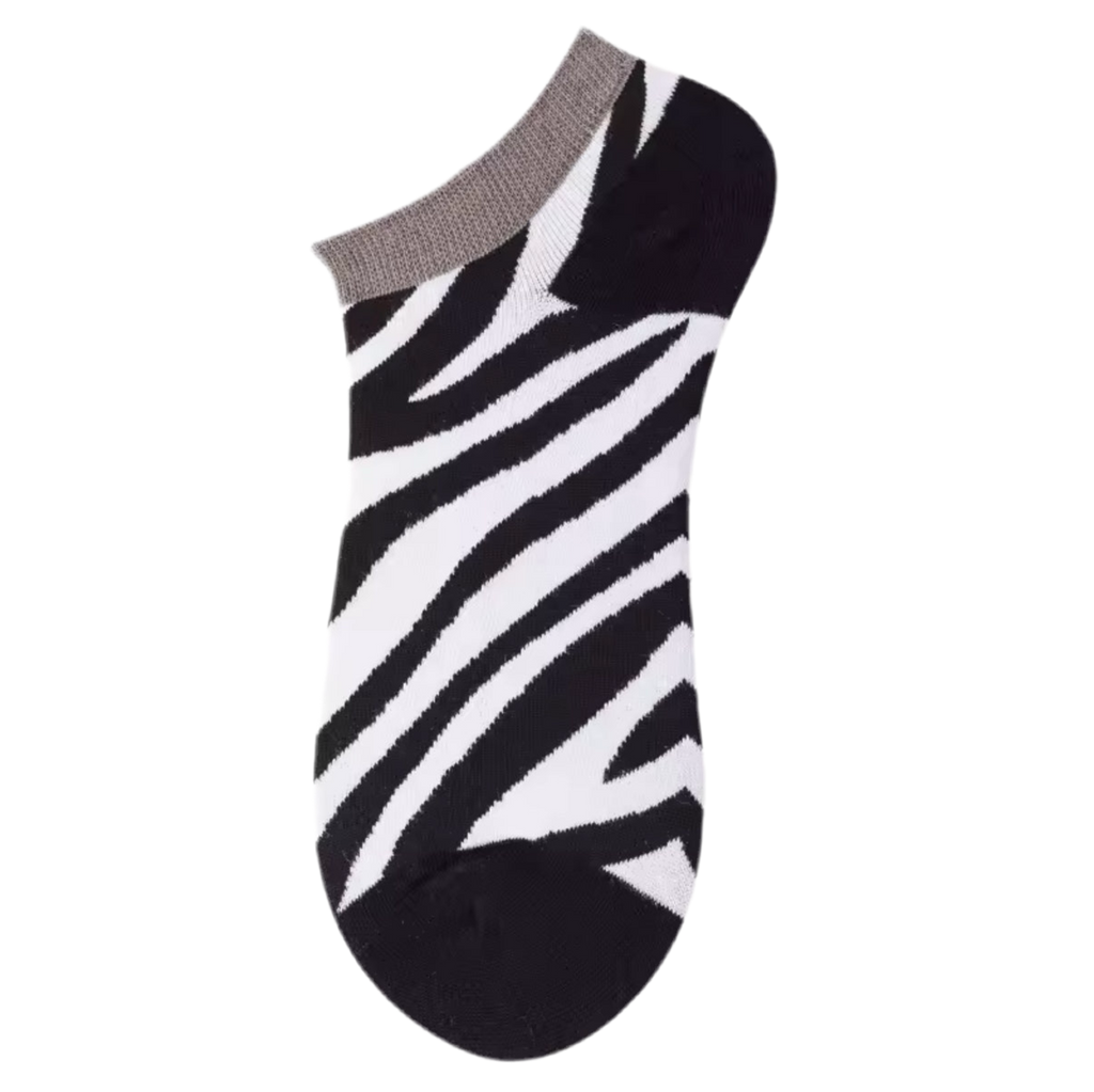chaussettes courtes zebrees
