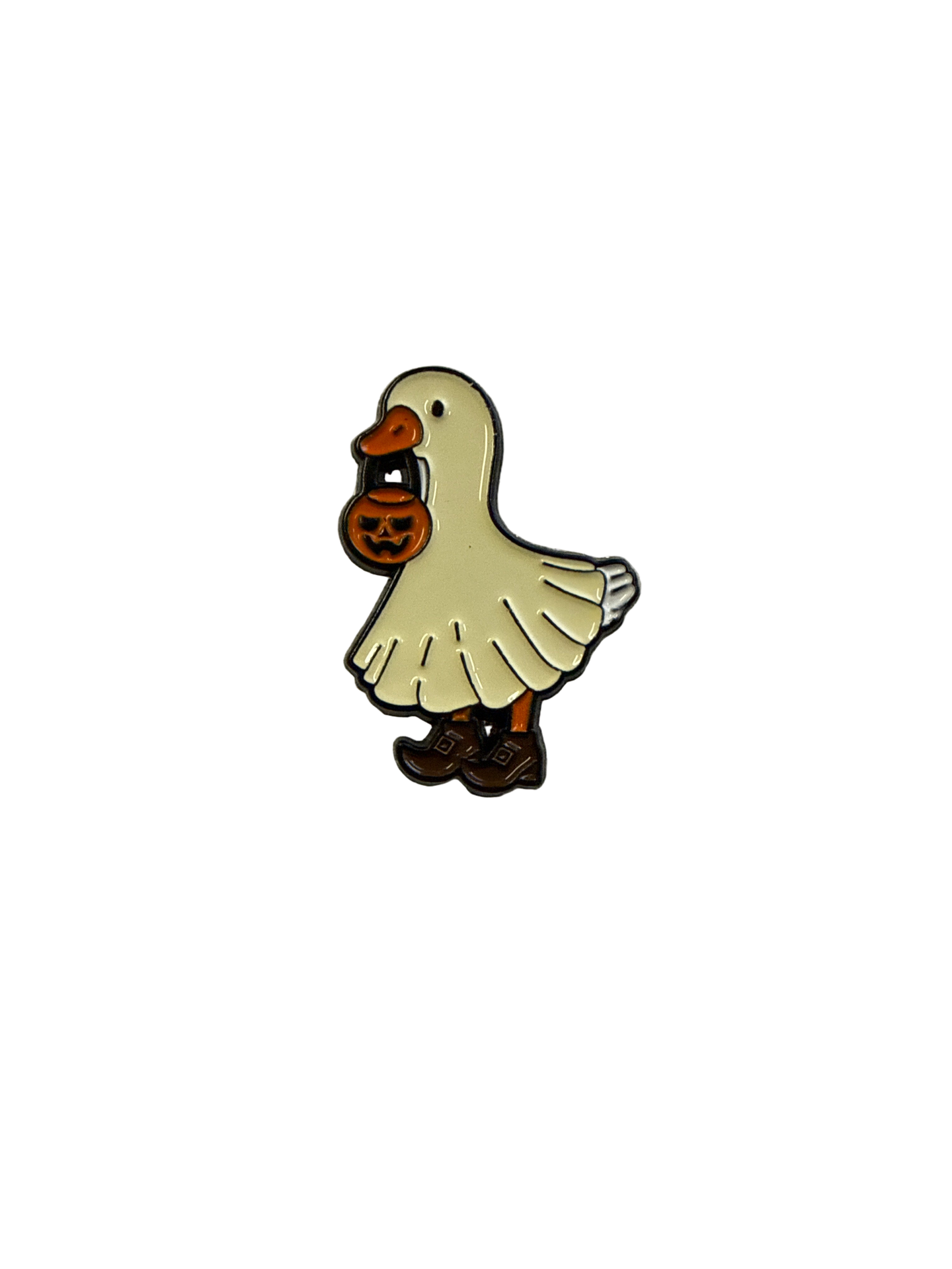 Pin's Canard Blanc Fantôme d’Halloween