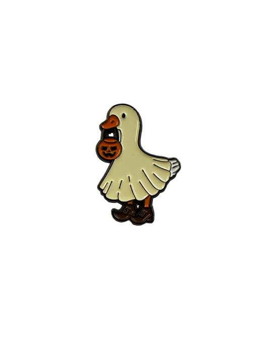 Pin's Canard Blanc Fantôme d’Halloween