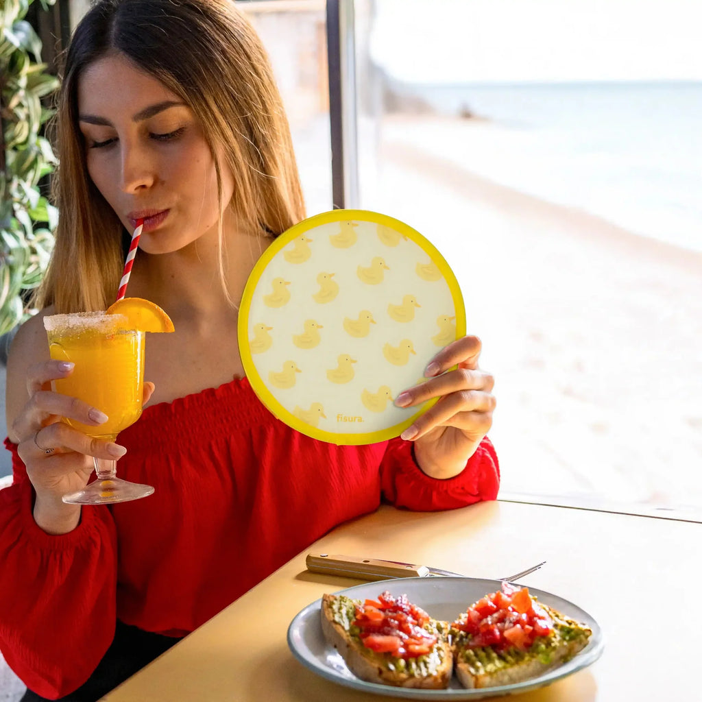 Éventail Pliable Imprimé Canards – Fisura – vue 3