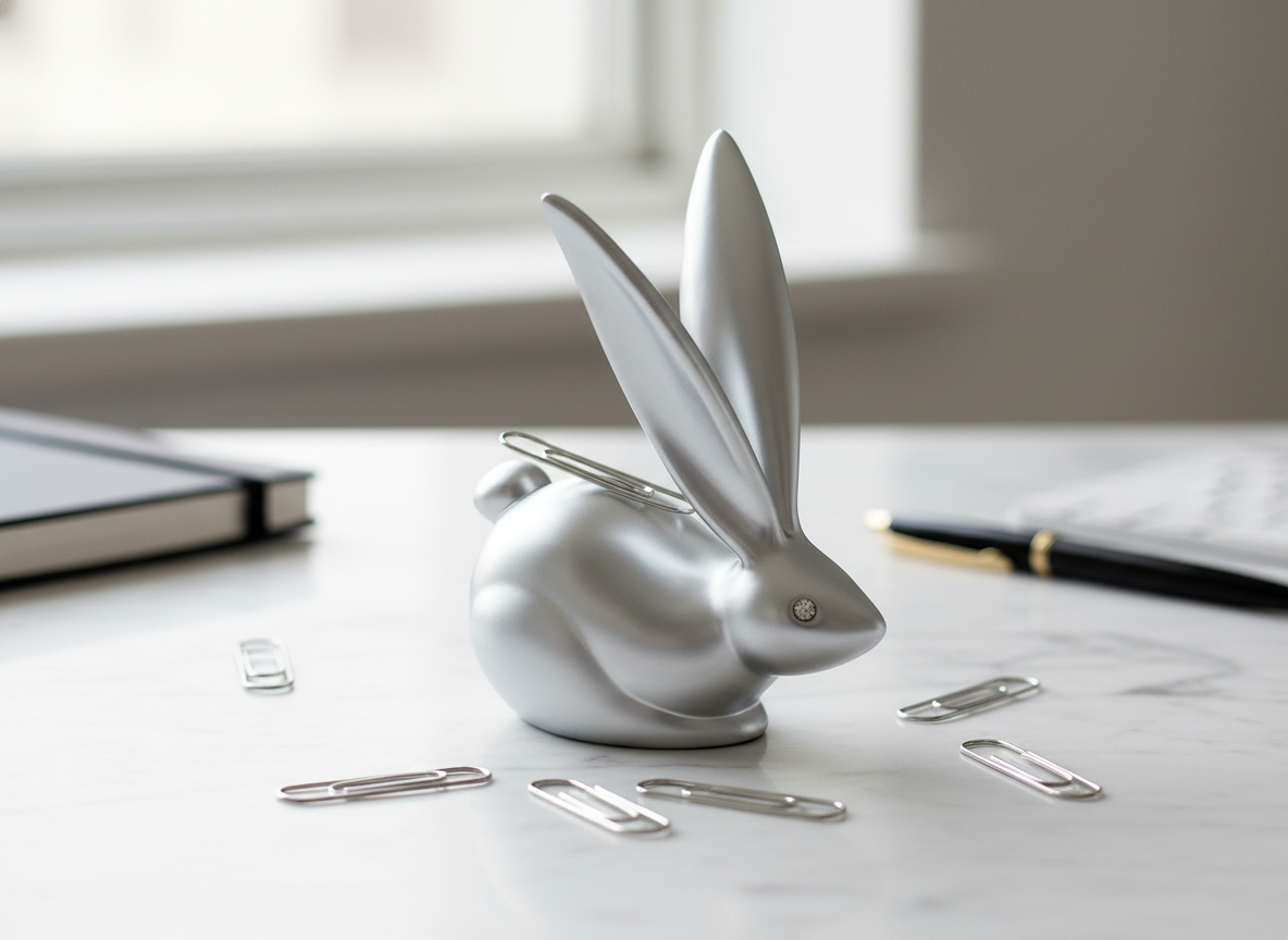 Magnetischer Büroklammernhalter Hase