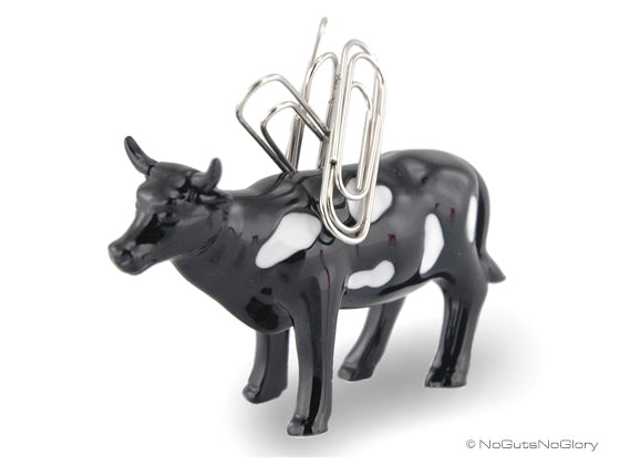 Aimant à trombones Vache Noire Meta[l]morphose | Boutique d'objets cadeaux designs .com