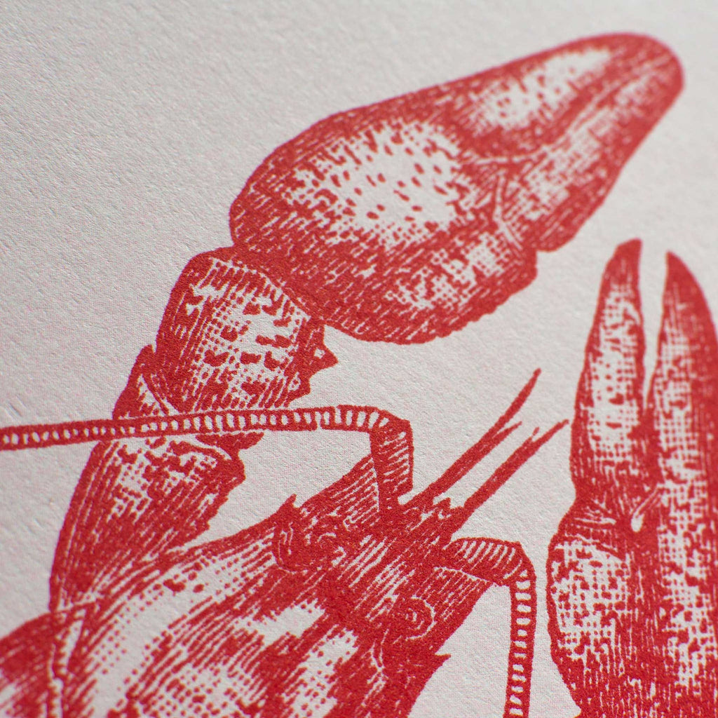 Aragosta con stampa artistica