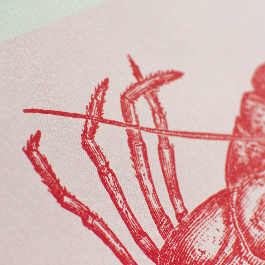 Aragosta con stampa artistica