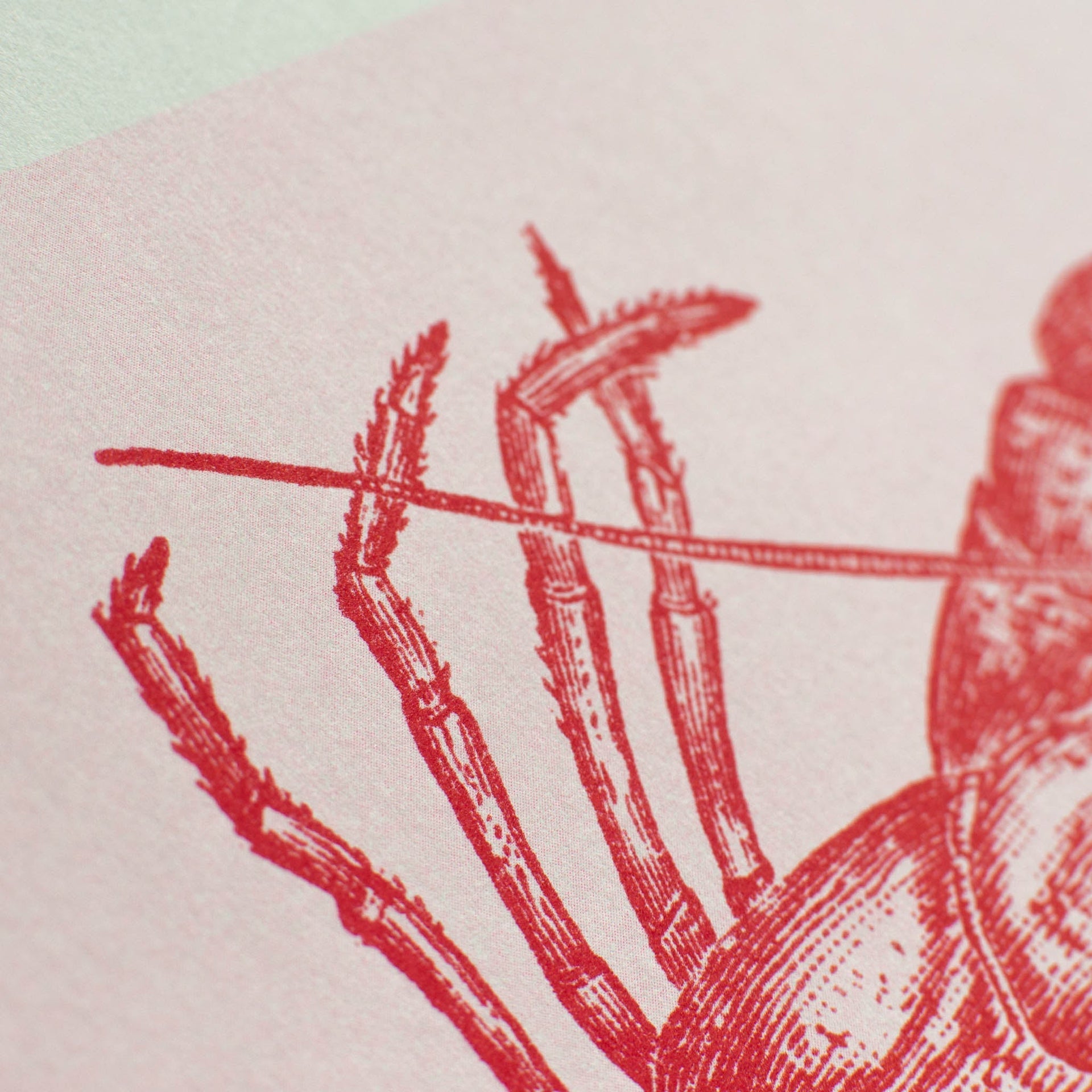 Aragosta con stampa artistica