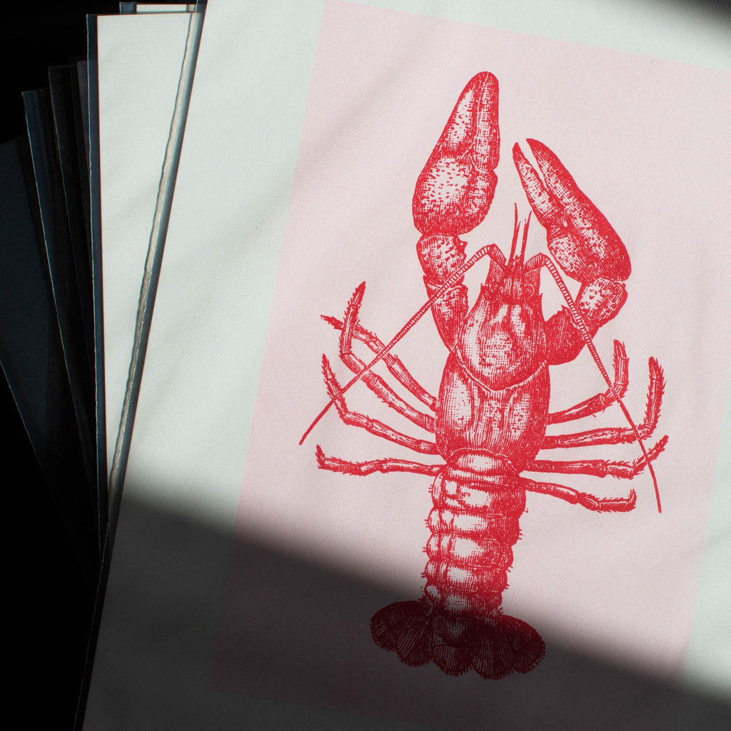 Aragosta con stampa artistica
