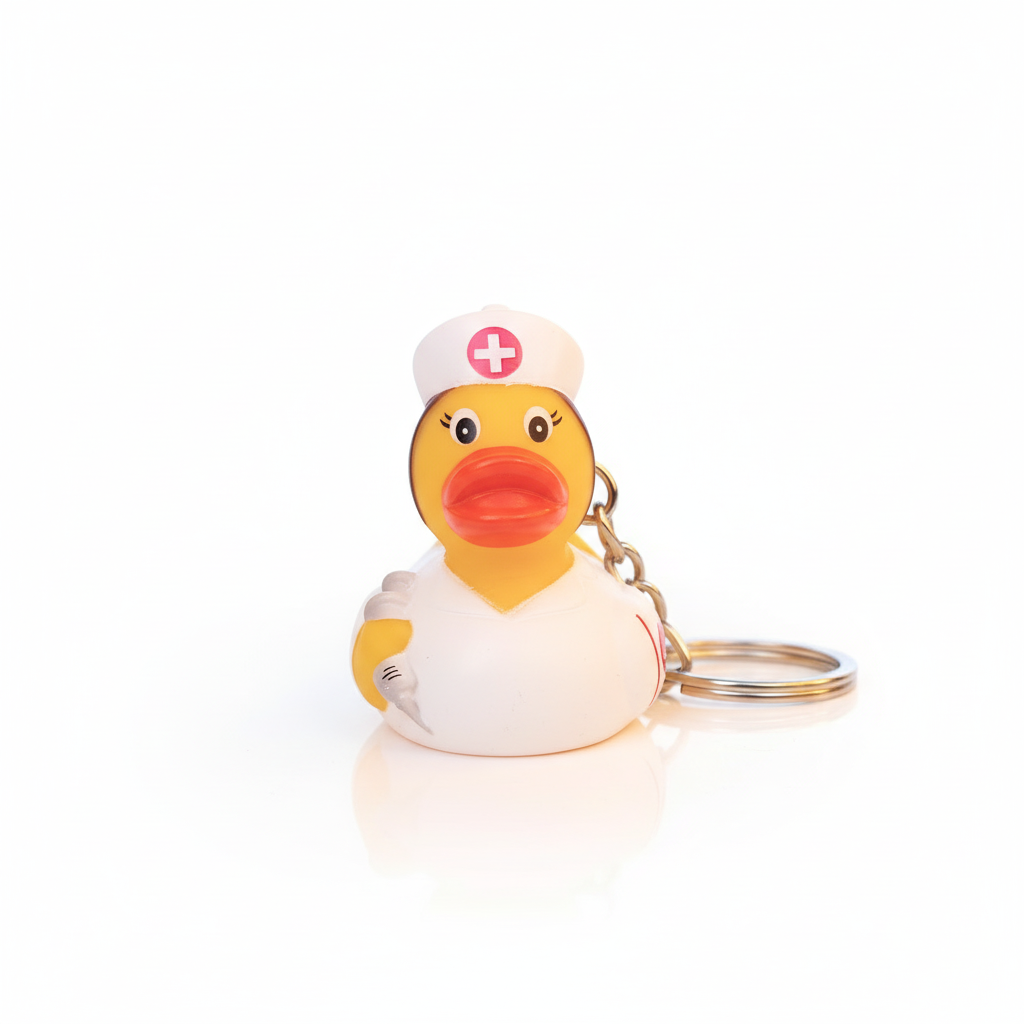 Portachiavi con papera infermiera