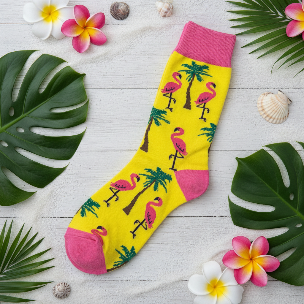 Chaussettes Flamant Rose – vue produit 2
