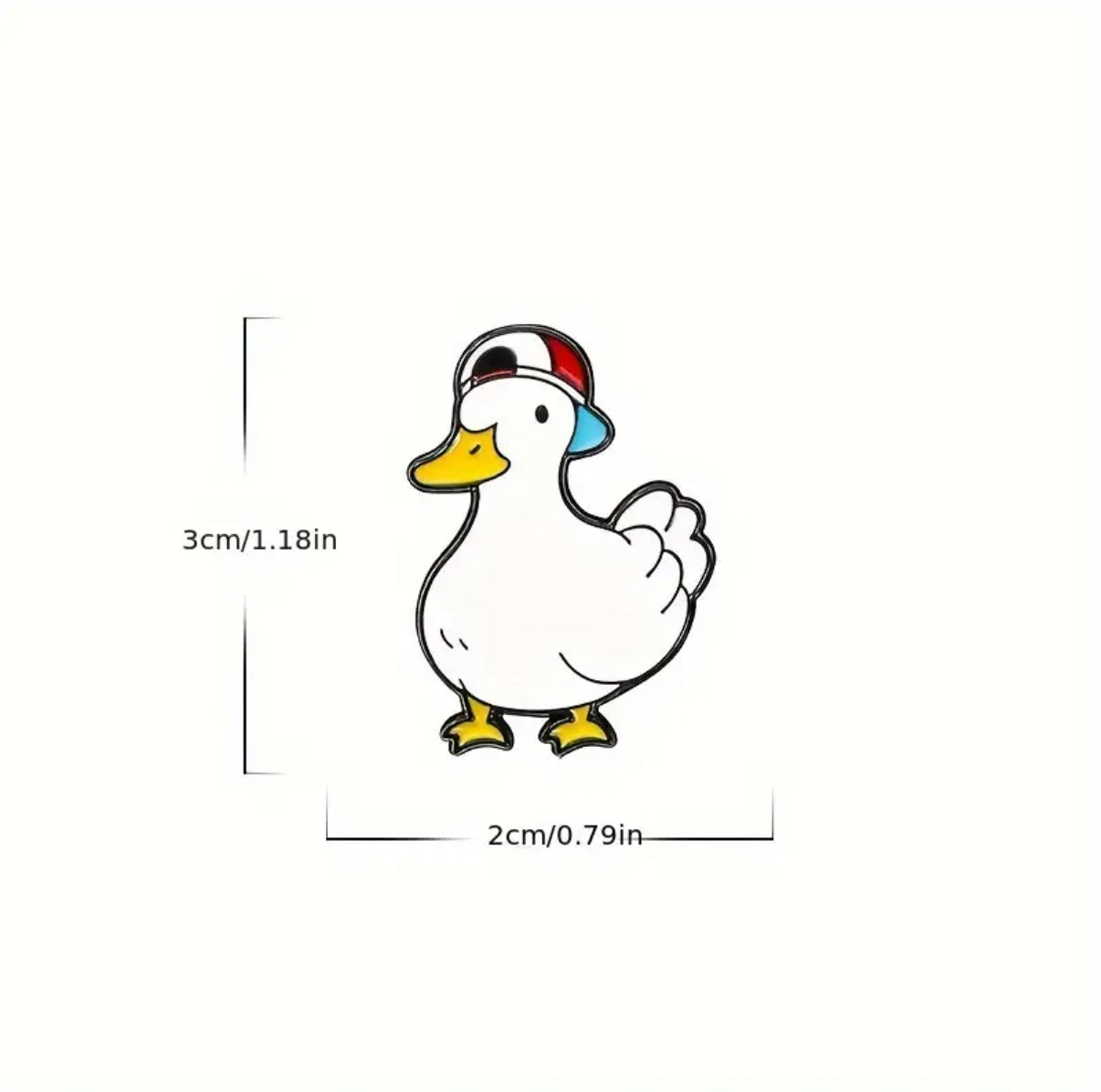 pins canard blanc casquette 1