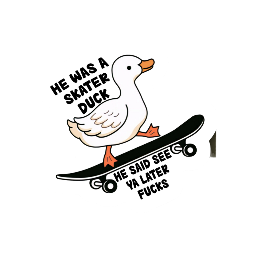autocollant canard skater duck ace the pitmatian co 