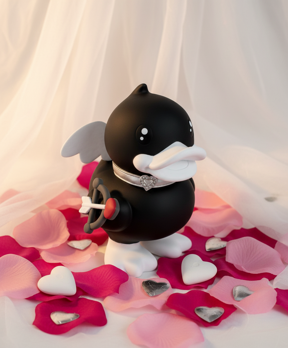Tirelire Canard Noir Cupidon