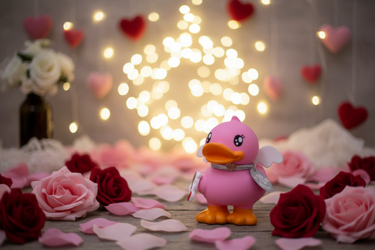 Tirelire Canard Rose Cupidon