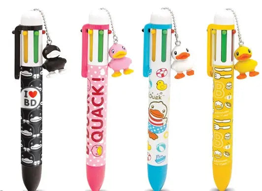 Stylo 6 Couleurs Canard B.Duck  CoinCaillerie