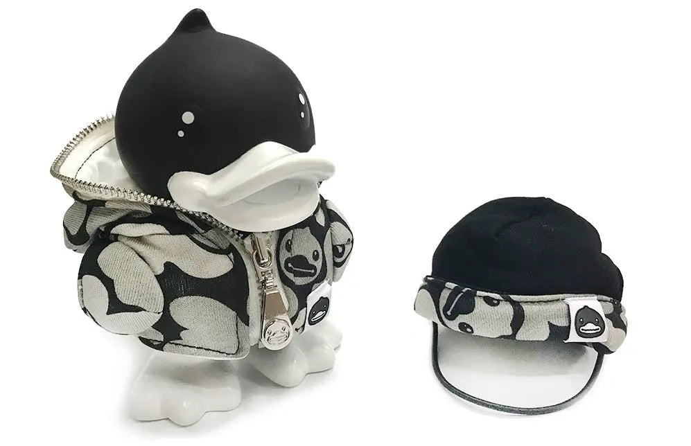 canard tirelire capuche noir b duck 