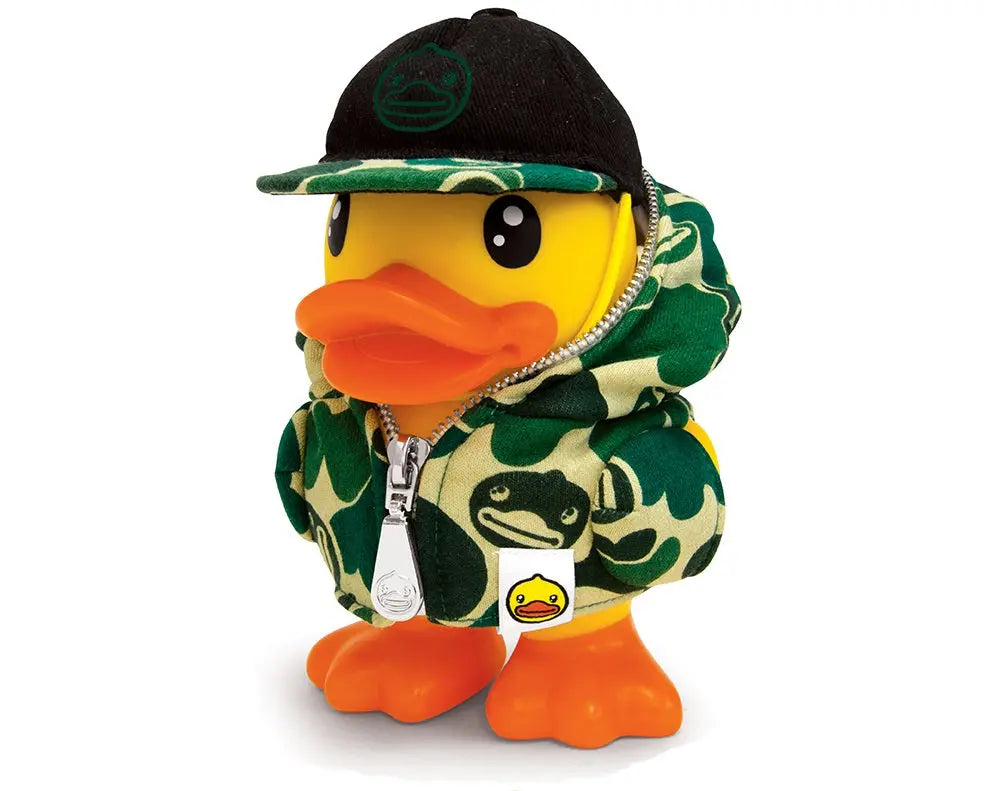 canard tirelire capuche jaune b duck 