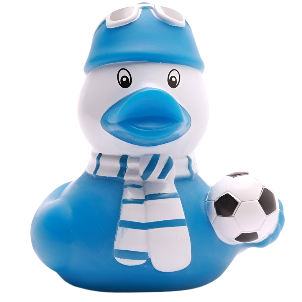 Canard Supporter de Football Bleu Duckshop CoinCaillerie