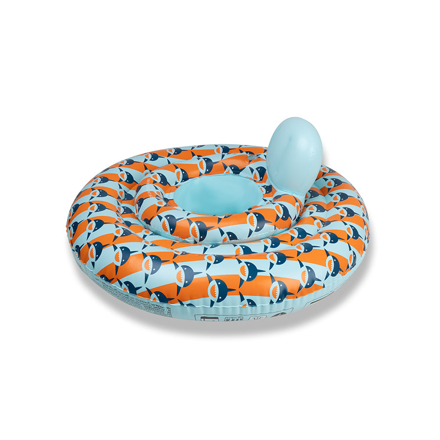 Baby Float - Orange/Blue - Tropical Shark - 0/1 Years