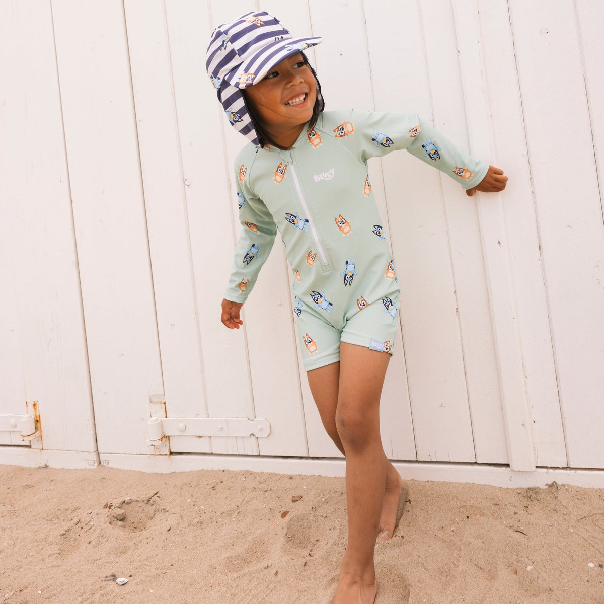 Sun Cap - Blue/White - Bluey