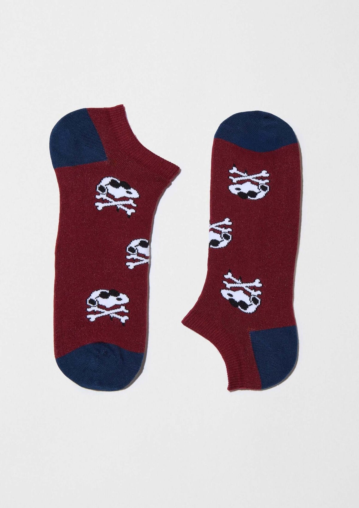 BeSnoopy Skull Burgundy Ankle – Къси чорапи | Besocks