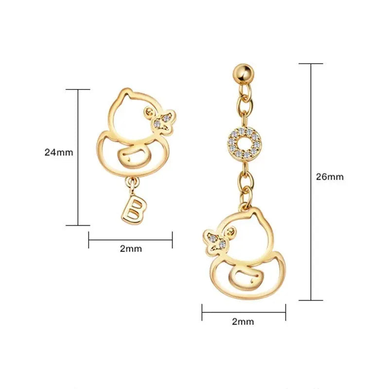 Boucles d'Oreilles Canard B.duck B.Duck  CoinCaillerie