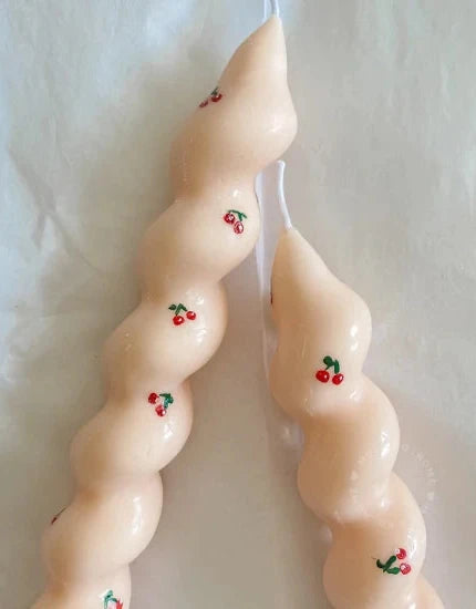 Bougie Torsadée Cerises