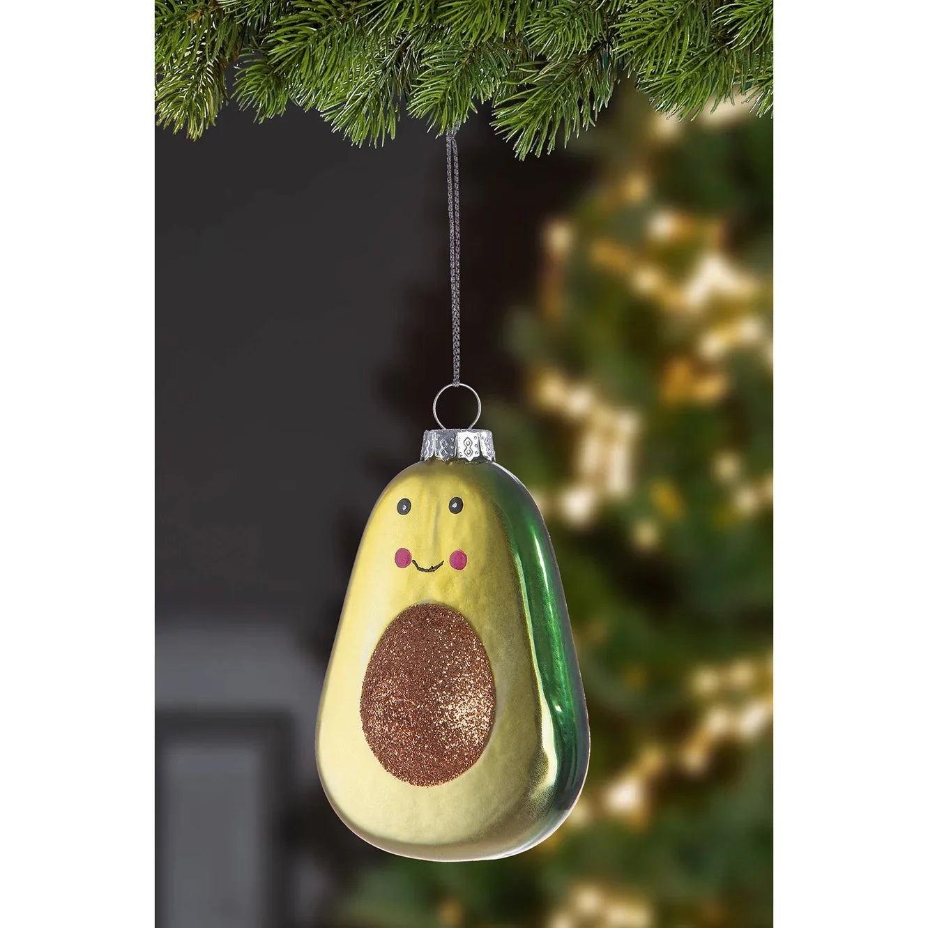 Avocado-Weihnachtskugel