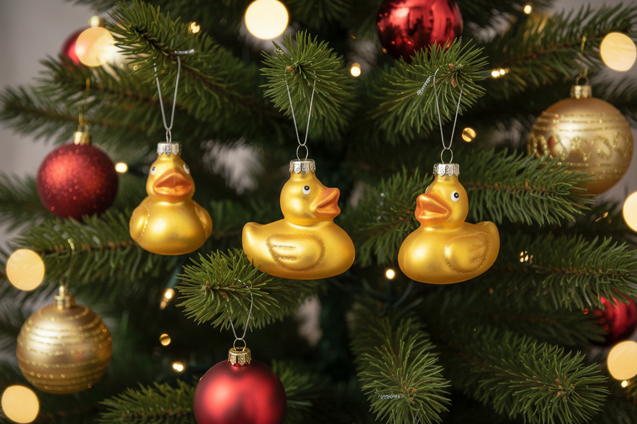 Boule de Noël Canard Jaune