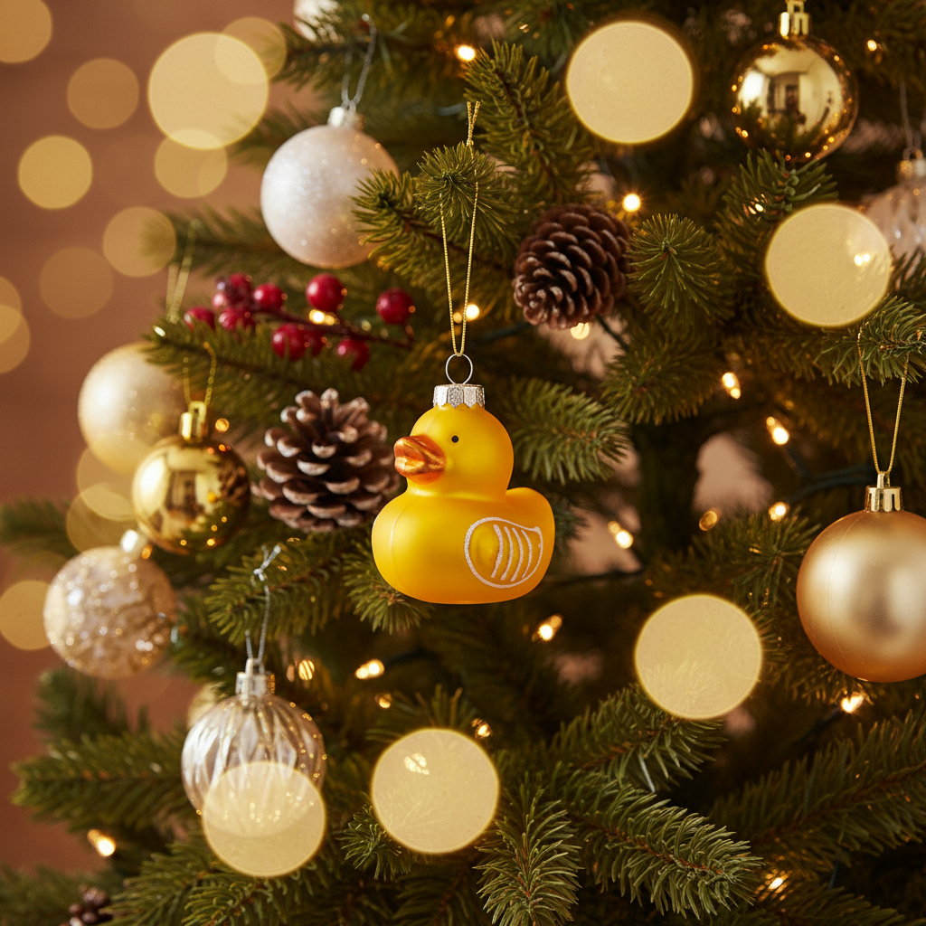 Christmas ball duck