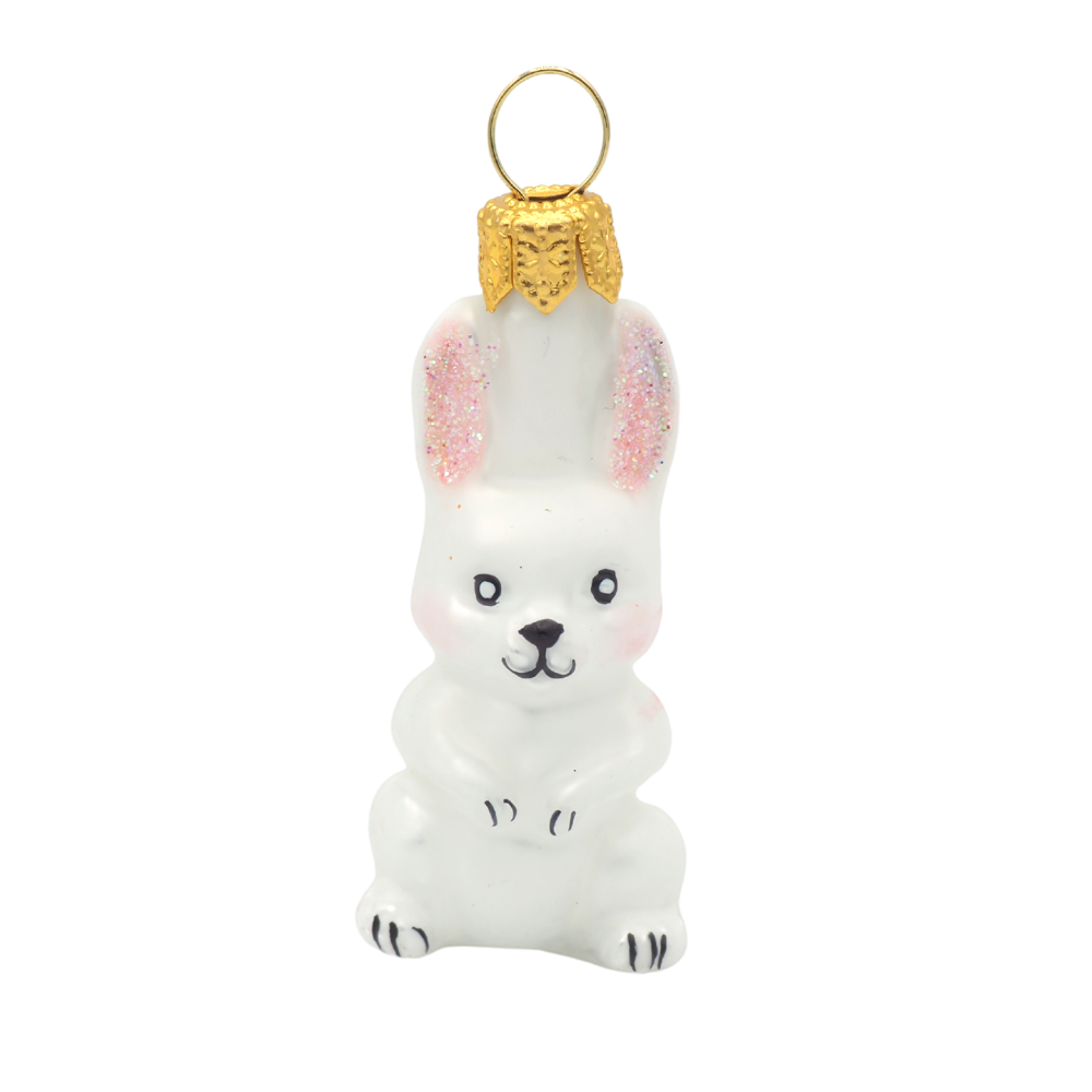 Boule de Noël Lapin Blanc Mrs Twinkle CoinCaillerie