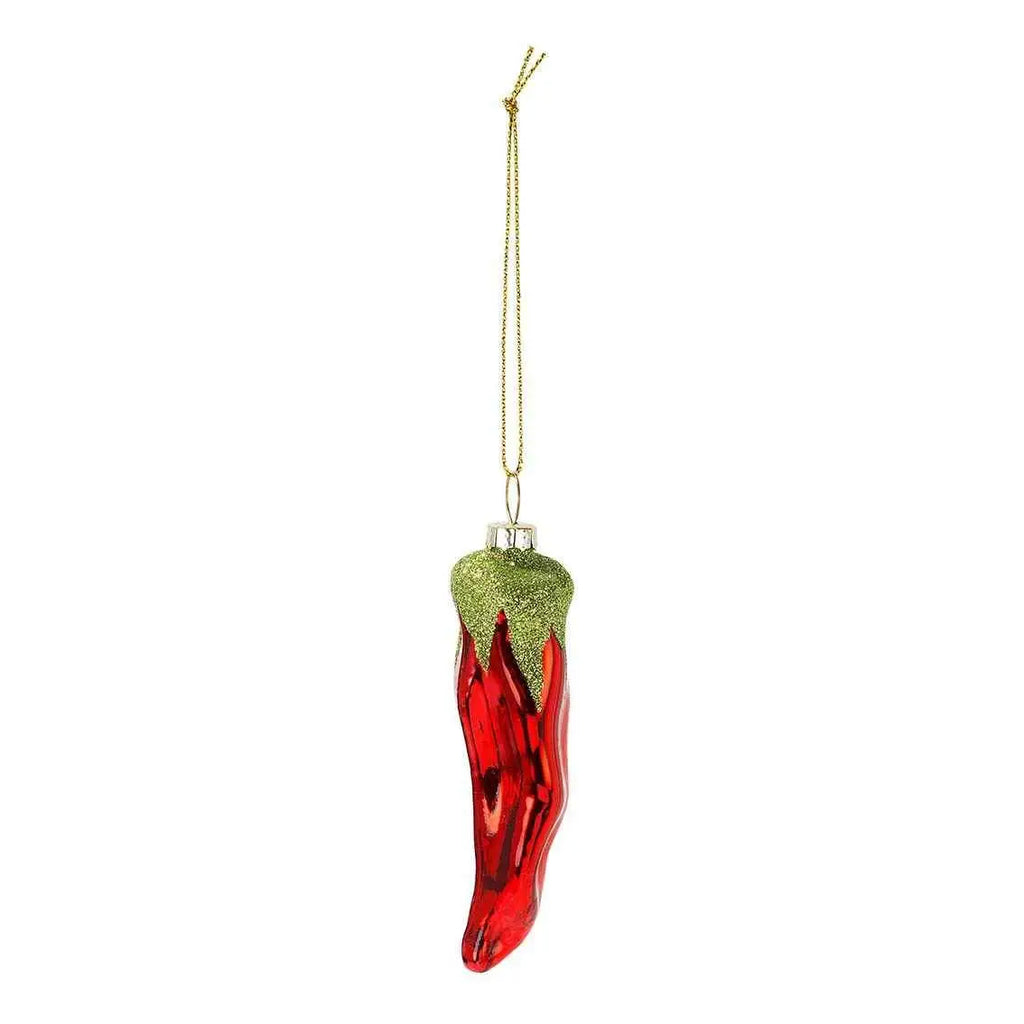 boule de noel piment rouge talking tables BOHO GLS DEC CHILLI 5052715093636