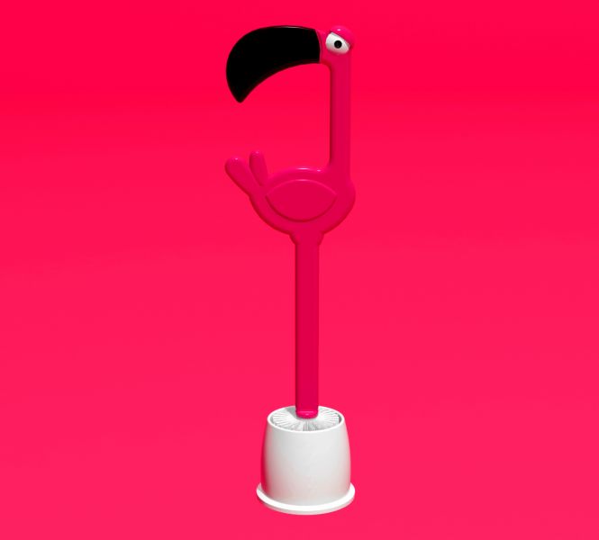 Brosse WC Flamant Rose – vue produit 4