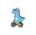 pins t rex sur velo