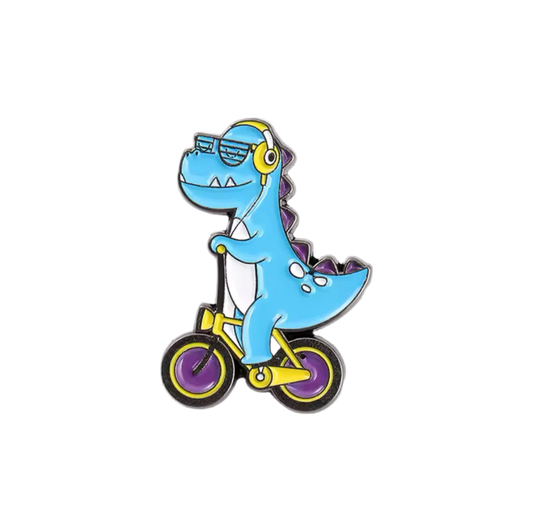 pins t rex sur velo