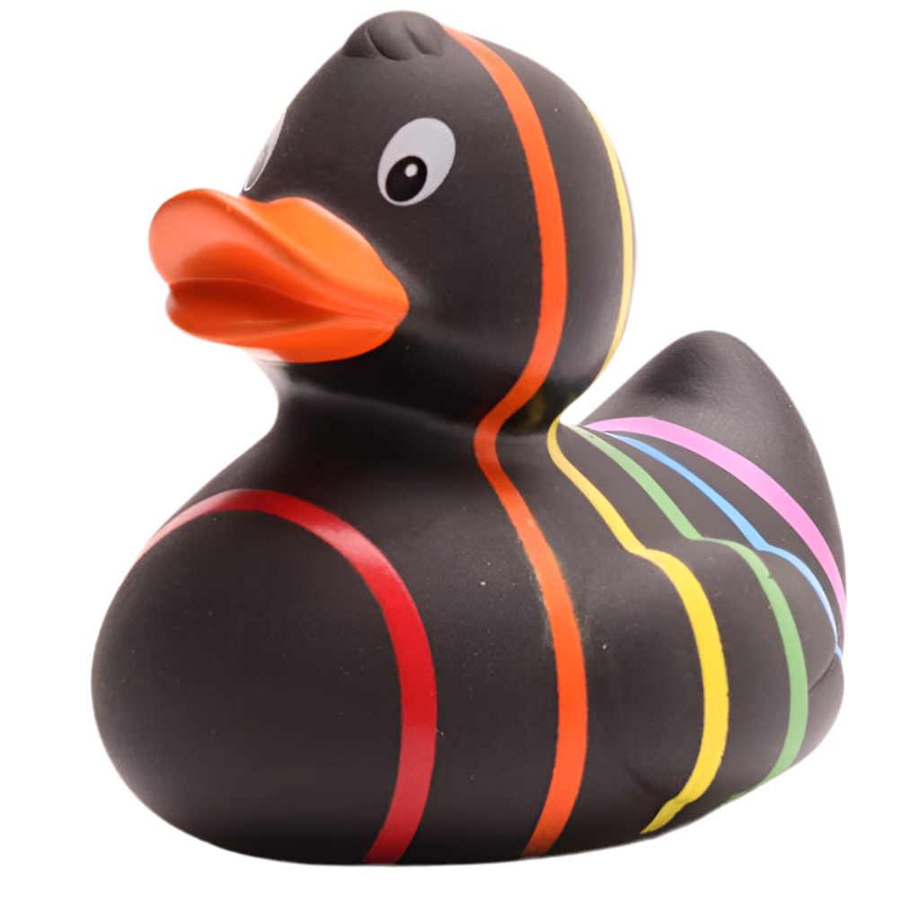 canard classique arc en ciel noir