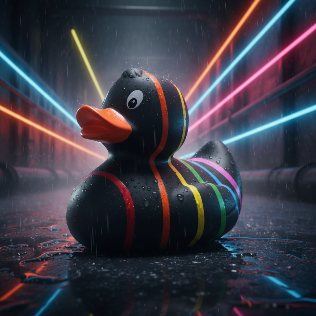 Canard Classique Arc-en-ciel Noir