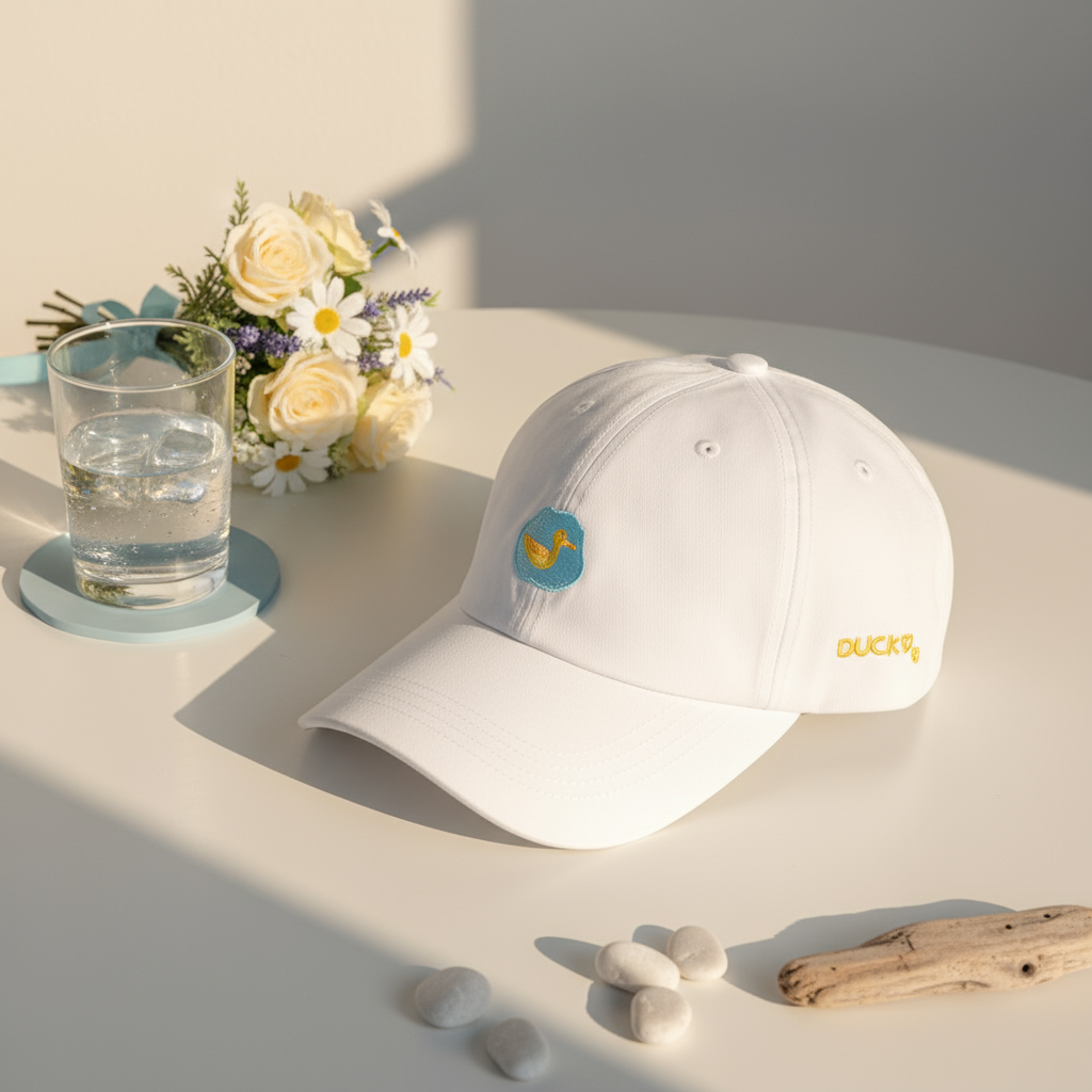Gorra de pato blanco
