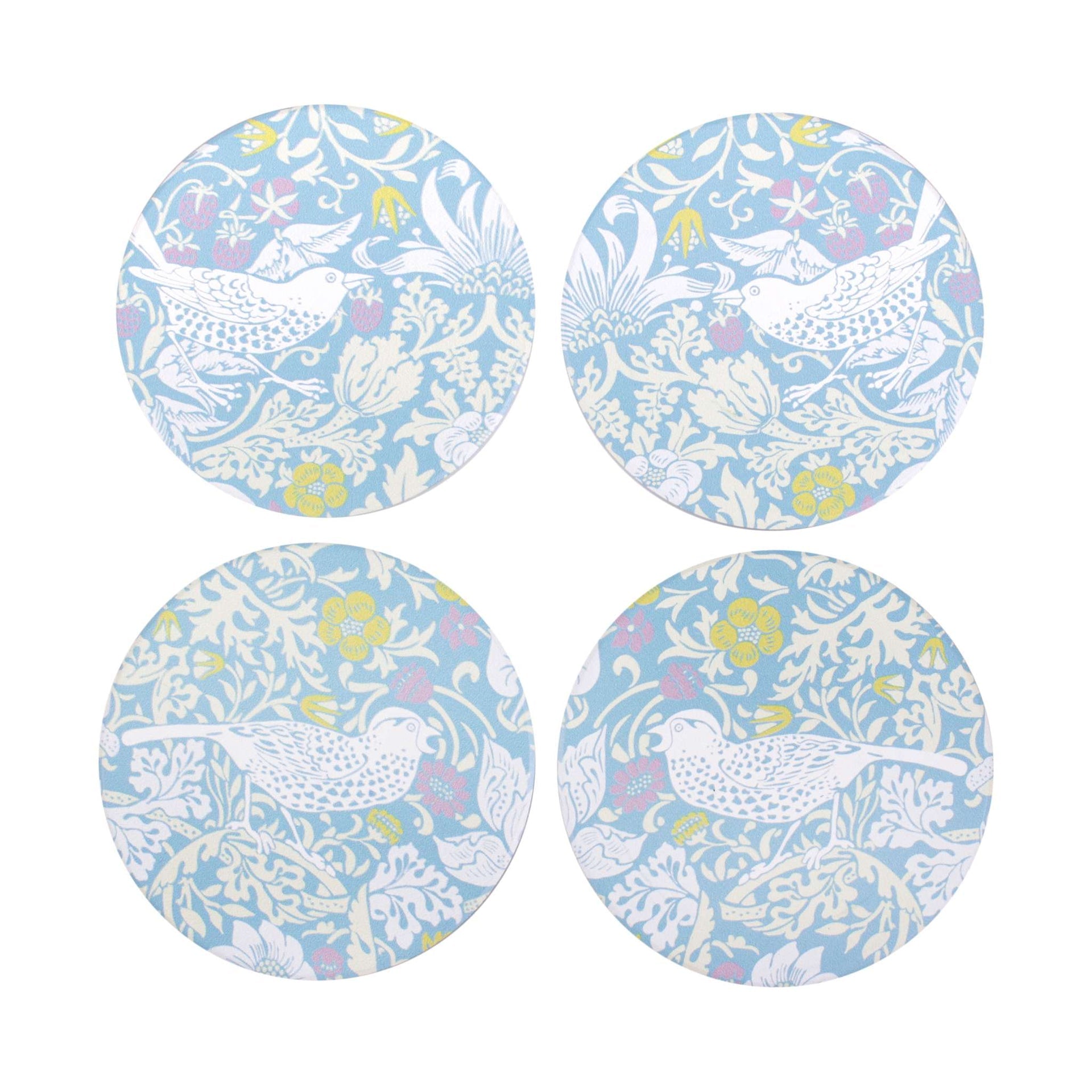 Lot de 4 sous-verres en céramique William Morris - Strawberry