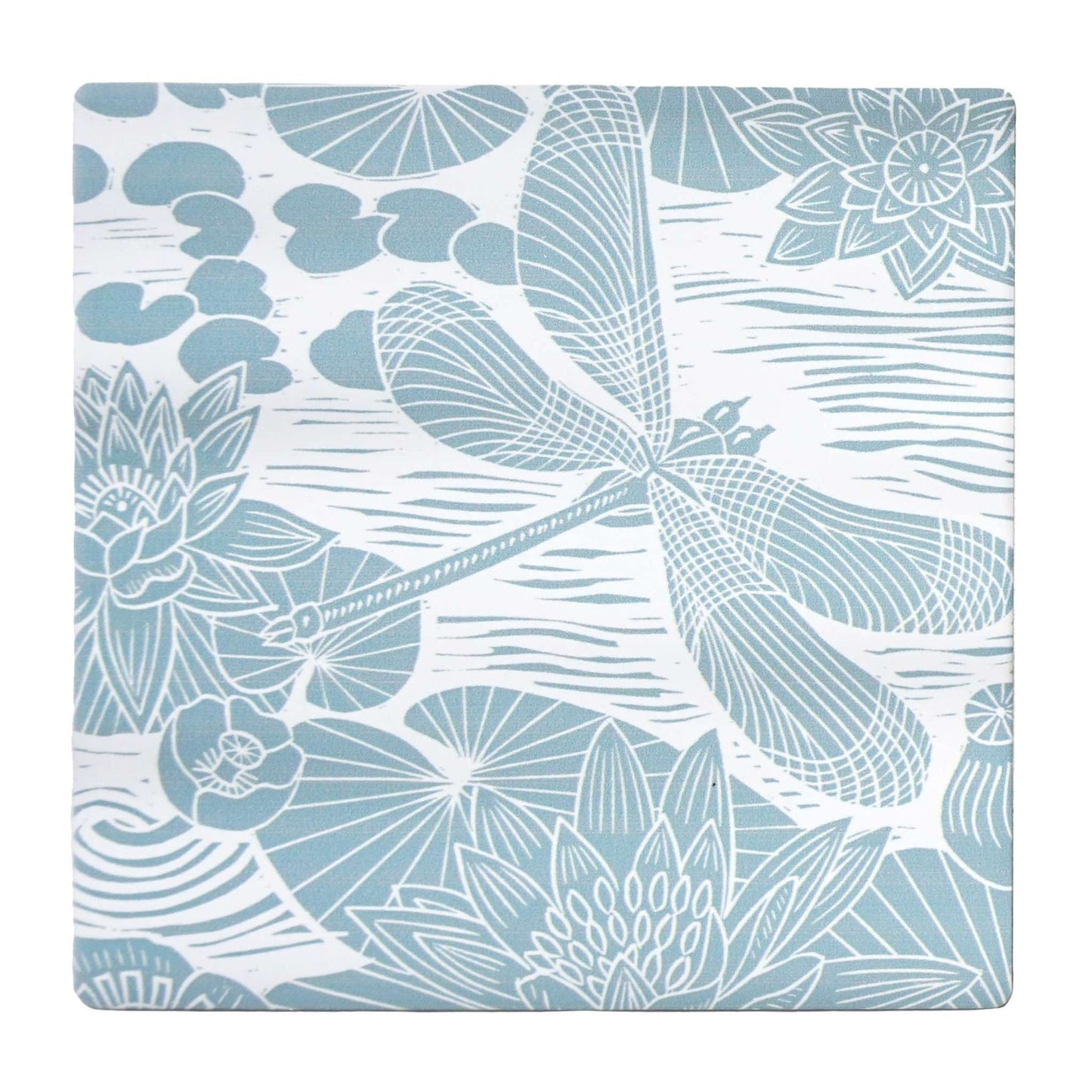 Lot de 2 sous-verres en céramique Kate Heiss Powder bleu